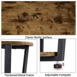 Yaheetech Industrial Side Table, Round Sofa Table With Storage Rack -Furniture Specialty Store GUEST 0010db6b 2d66 43bc 86e3 4e0134e175c2