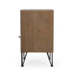 Pilster Contemporary End Table With Storage Walnut/Natural/Black - Christopher Knight Home -Furniture Specialty Store GUEST 010778d7 bcf0 4fef 97bc d6302aded068