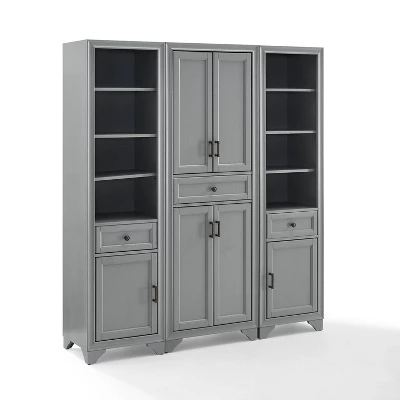 3pc Tara Pantry Set - Pantry And 2 Linen Cabinets - Crosley 3 3pc Tara Pantry Set - Pantry And 2 Linen Cabinets - Crosley