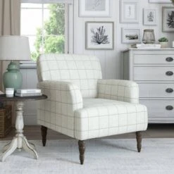 Everlee Armchair With Gray Wash Legs - Handy Living -Furniture Specialty Store GUEST 0243c4af fc4e 4d26 ab79 ecf5dbd982c2
