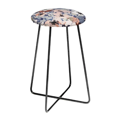 Marta Barragan Camarasa Distorted Garden Tiles Counter Stool - Deny Designs 4 Marta Barragan Camarasa Distorted Garden Tiles Counter Stool - Deny Designs - Image 2