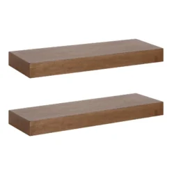 2pc 24" Havlock Wood Shelf Set - Kate & Laurel All Things Decor -Furniture Specialty Store GUEST 02954e41 a6d7 4ee1 837d 221583be59e6