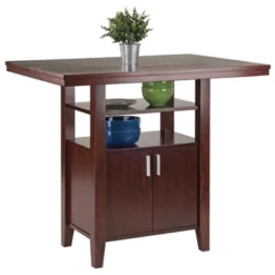 Albany High Table With Cabinet Walnut - Winsome -Furniture Specialty Store GUEST 02c2b7a9 2725 49bc bcaa a24833343ab9