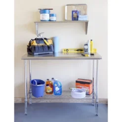 Commercial Grade Nsf Stainless Steel Top Work Table Chrome - Seville Classics -Furniture Specialty Store GUEST 02c77f64 76e4 4a29 932d b1bf9629ba9b