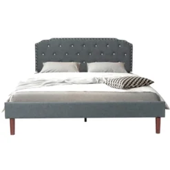 Costway Upholstered Bed Frame Adjustable Diamond Button Headboard Easy Assembly -Furniture Specialty Store GUEST 030ea4a8 ec98 4b37 9b3a 58687004b4e6