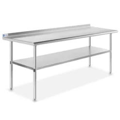 GRIDMANN Stainless Steel Tables With Backsplash And Undershelf, NSF Commercial Kitchen Work & Prep Tables For Restaurant And Home -Furniture Specialty Store GUEST 036e973f 86b1 4c42 b8fd cca65d5fa924