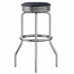 2pc Summit Swivel Stools Metal With Faux Leather Barstools Black - Winsome -Furniture Specialty Store GUEST 037111cc d98d 4fbf ad87 448bfb9b1949