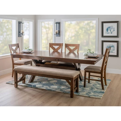 6pc Jackson Extendable Dining Table Set Hazelnut - Powell Company 3 6pc Jackson Extendable Dining Table Set Hazelnut - Powell Company