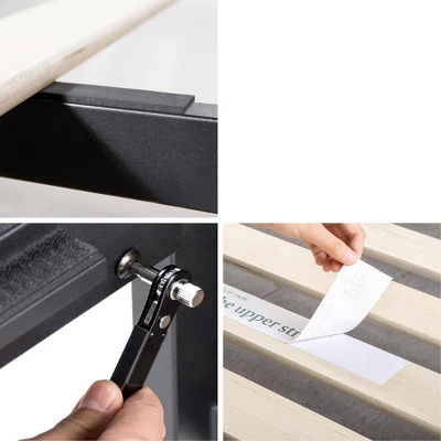 14" Suzanne Platform Bed Frame Gray Wash - Zinus 4 14" Suzanne Platform Bed Frame Gray Wash - Zinus - Image 2