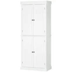 HOMCOM Freestanding Modern 4 Door Kitchen Pantry, Storage Cabinet Organizer With 6-Tier Shelves, And 4 Adjustable Shelves, White -Furniture Specialty Store GUEST 03cc3f67 97fa 4fb0 9e2a c3c0571d70e3