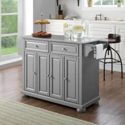 Alexandria Stainless Steel Top Kitchen Island/Cart Gray/Stainless Steel - Crosley -Furniture Specialty Store GUEST 03d169ad 95fd 4263 ab6d b57151d7b6e8