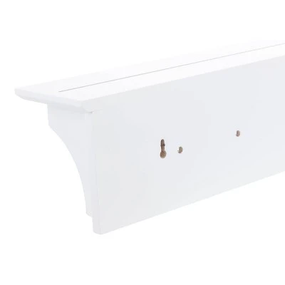 Foster Wall Shelf With Pegs - White 6 Foster Wall Shelf With Pegs - White - Image 4