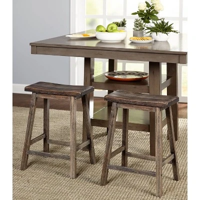 24" Marney Saddle Counter Height Barstool Gray - Buylateral 3 24" Marney Saddle Counter Height Barstool Gray - Buylateral