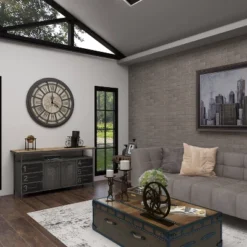 Industrial Wood Buffet Gray - Olivia & May -Furniture Specialty Store GUEST 04ab71e3 bd0b 4869 b58f da5d46859e26