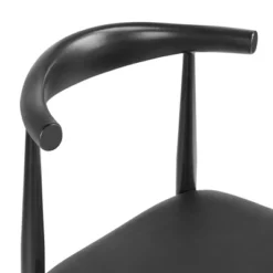 Yaheetech Set Of 2 Armless Dining Chairs With Backrest, Metal Legs And Faux Leather Seat, Black -Furniture Specialty Store GUEST 04f5ff80 1e68 4706 b08d 90889883ca18