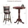 Costway 3pcs Pub Table Set 30'' Round Bar Height Table & 2pcs Swivel Bar Stools -Furniture Specialty Store GUEST 052b7d71 2505 4e4f 8cbe 4b72232a684d