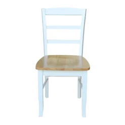 3pc Dining Table With 2 Ladderback Chairs White/Natural – International Concepts -Furniture Specialty Store GUEST 06531207 8110 4d06 8095 8e41362de676