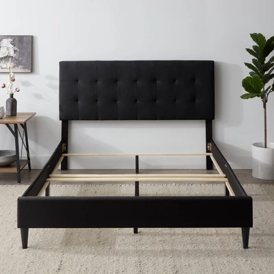 Sue Square Tufted Headboard Platform Bed - Brookside Bed 3 Sue Square Tufted Headboard Platform Bed - Brookside Bed