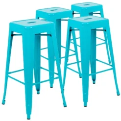 Emma And Oliver 4 Pack 30" High Metal Indoor Bar Stool - Stackable Stool -Furniture Specialty Store GUEST 073f09cc 704c 4510 9e22 fa24c1856aad