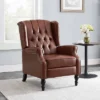Walter Contemporary Tufted Recliner Cognac Brown/Dark Brown - Christopher Knight Home -Furniture Specialty Store GUEST 0769868c 9393 436b a346 9b000d04947e