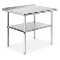 GRIDMANN Stainless Steel Tables With Backsplash And Undershelf, NSF Commercial Kitchen Work & Prep Tables For Restaurant And Home -Furniture Specialty Store GUEST 0788dc02 602e 46e9 b770 d4fc52d6a922