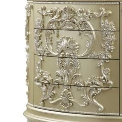 46" Vatican Bedroom Set Champagne Silver Finish - Acme Furniture