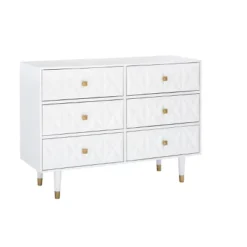 6 Drawer Geo Textured Dresser - Linon -Furniture Specialty Store GUEST 07ac91c0 987b 485d 9853 c27c51299289