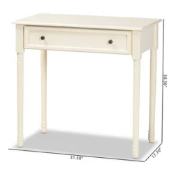Mahler Wood 1 Drawer Console Table White - Baxton Studio -Furniture Specialty Store GUEST 087f14ab 688d 4d6d b69d d721fa30cedf