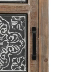 LuxenHome 48" Tall Wood And Metal 2-Drawer 1-Door Storage Cabinet. -Furniture Specialty Store GUEST 0894d032 b7f0 41a2 baa8 4405aa799b38