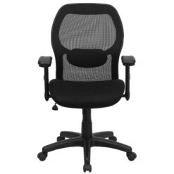 Mid-Back Black Super Mesh Executive Swivel Office Chair With Mesh Padded Seat - Belnick -Furniture Specialty Store GUEST 08c4855f 34e6 4175 a953 5a8d80fb1646
