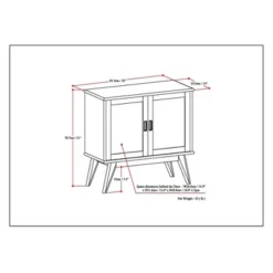 32" Tierney Solid Hardwood Mid Century Low Storage Cabinet Medium Auburn Brown - WyndenHall -Furniture Specialty Store GUEST 09b0e93c bbc5 48d1 9569 3e576a030184