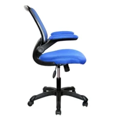 Mesh Task Office Chair With Flip Up Arms Blue - Techni Mobili -Furniture Specialty Store GUEST 09fa331c 34d7 49da 9664 2b74cc1fa334