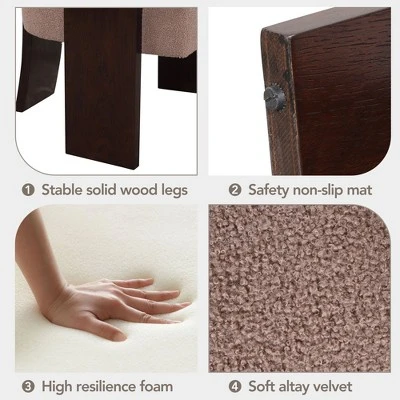 The Curved Wishbone Frame Teddy Velvet Accent Chair-ModernLuxe 5 The Curved Wishbone Frame Teddy Velvet Accent Chair-ModernLuxe - Image 3