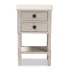 Lenore Country Cottage Farmhouse 2 Drawer Nightstand White - Baxton Studio -Furniture Specialty Store GUEST 0ab563f7 2d3e 48e9 822d 76a91a05419a