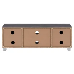 Hollywood Wood Grain TV Stand For TVs Up To 55" With Doors Dark Gray - CorLiving -Furniture Specialty Store GUEST 0ae9a5c0 1ec7 4801 93b9 166a3a68a311