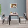 HOMCOM 5-Piece Dining Table Furniture Set Modern Industrial Table With 4 Chairs For Dining Room, Kitchen -Furniture Specialty Store GUEST 0b0a3ff8 cc6f 492b a4e2 457dcad20ee7