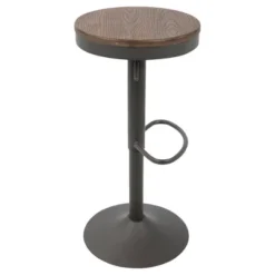 Set Of 2 Dakota Adjustable Industrial Barstools - LumiSource