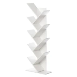 Basicwise Wooden 9-Shelf Tree Magazine CD Storage Bookcase -Furniture Specialty Store GUEST 0c9464c3 ba32 4db1 9be9 2951c74aa002