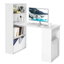 Costway Computer Desk Writing Workstation Office W/6-Tier Storage Shelves WhiteBlack -Furniture Specialty Store GUEST 0dada372 76db 4716 826f 6b97fa702b57