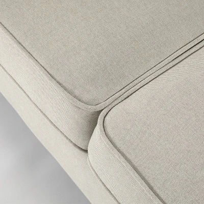 Hana Modern Linen Fabric Sofa/Couch With Armrest Pockets - Mellow 6 Hana Modern Linen Fabric Sofa/Couch With Armrest Pockets - Mellow - Image 4