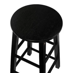 PJ Wood Classic Round Seat 29" Tall Kitchen Counter Stools For Homes, Dining Spaces, And Bars With Backless Seats & 4 Square Legs, Black (Set Of 4) 9 PJ Wood Classic Round Seat 29" Tall Kitchen Counter Stools For Homes, Dining Spaces, And Bars With Backless Seats & 4 Square Legs, Black (Set Of 4) -Furniture Specialty Store GUEST 0e7a5476 6cb6 4ecf a17b b15753d26a61