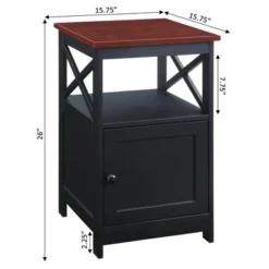 Oxford End Table With Storage Cabinet And Shelf - Breighton Home -Furniture Specialty Store GUEST 1072e0c2 64e5 438b 99b0 a53b51c9f469