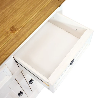 Sunnydaze Decor Sunnydaze Kitchen Sideboard Cabinet With 2 Drawers And 2 Doors - Solid Pine Construction 7 Sunnydaze Decor Sunnydaze Kitchen Sideboard Cabinet With 2 Drawers And 2 Doors - Solid Pine Construction - Image 5