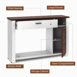 Costway 48'' Console Sofa Table With Drawer Height Adjust Cabinet Entryway Furniture -Furniture Specialty Store GUEST 117afe70 a09c 4252 a796 9ddea02abc3f