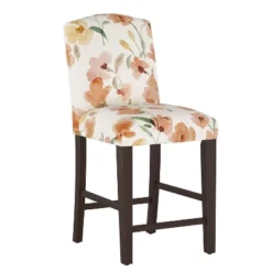 Alex Camel Back Counter Height Barstool With Botanical Print - Skyline Furniture -Furniture Specialty Store GUEST 11993e18 40e0 483f 8b1c 050e68c61ac5