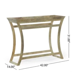 Meagher Rustic Handcrafted Mango Wood Console Table Natural - Christopher Knight Home -Furniture Specialty Store GUEST 11a441b5 7583 4513 919b f6b7a4827d4a