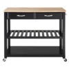 Natural Wood Top Kitchen Cart/Island With Optional Stool Storage - Crosley -Furniture Specialty Store GUEST 11d2778f de02 4b28 bc1b 1c49608e5097