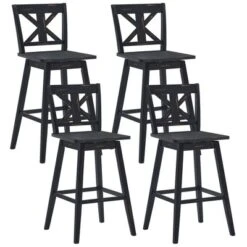 Costway 4PCS Swivel Bar Stools 29'' Counter Height Chairs W/ Footrest -Furniture Specialty Store GUEST 1245f672 d83c 450a b2fb 8cea4c607d85