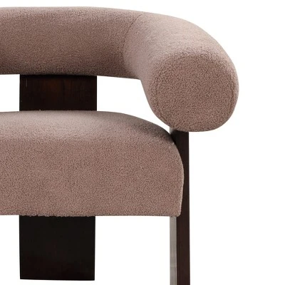 The Curved Wishbone Frame Teddy Velvet Accent Chair-ModernLuxe 13 The Curved Wishbone Frame Teddy Velvet Accent Chair-ModernLuxe - Image 11