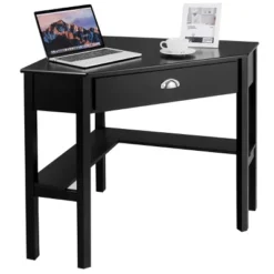 Tangkula Corner Computer DeskTable Wood Workstation BlackWhite -Furniture Specialty Store GUEST 13017c8c 22b0 4b43 960d 759b1d5c9ef4